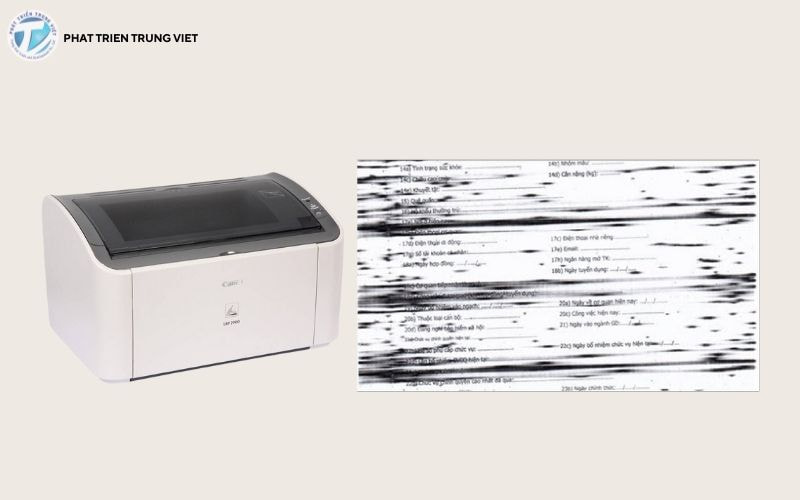 Sửa lỗi máy in Canon 2900 bị sọc đen ngang